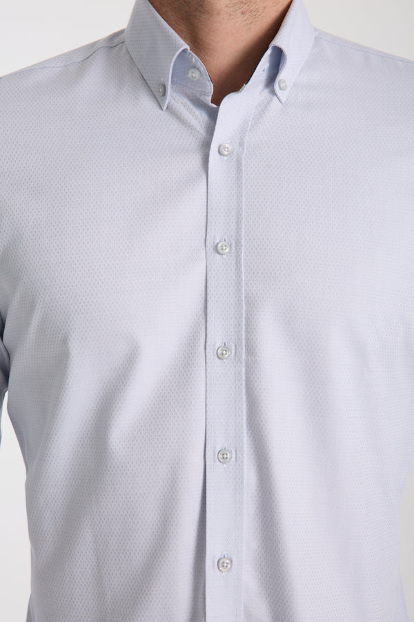Chemise Homme Leonardo Sport Jacquard Blanc Blanc