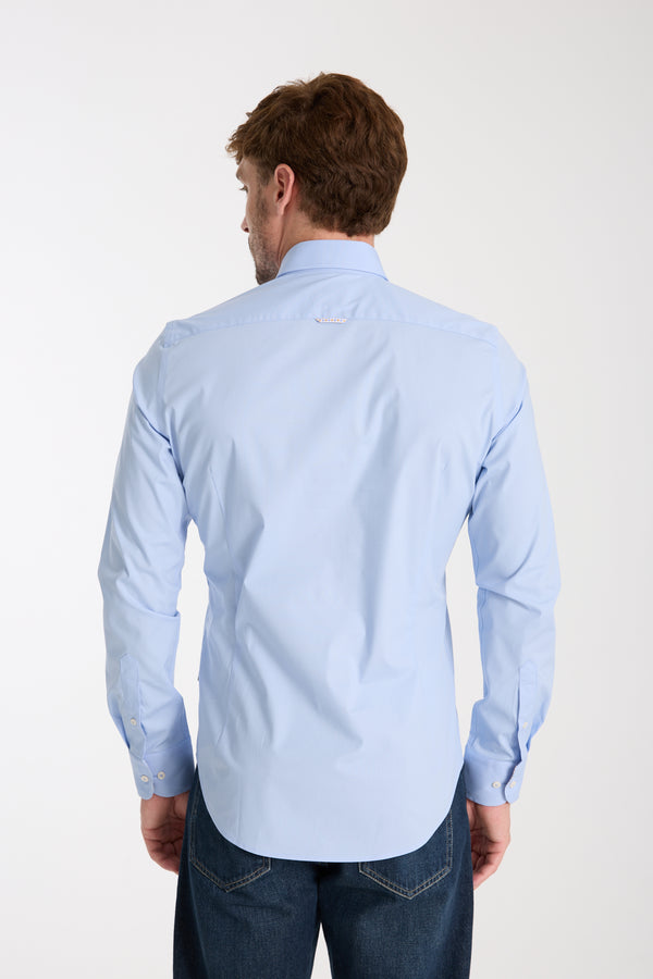 Leonardo Sport Poplin Stretch Man Shirt Light Blue
