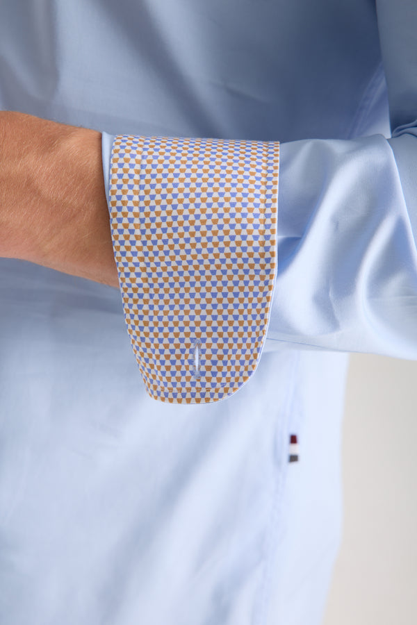 Leonardo Sport Poplin Stretch Man Shirt Light Blue