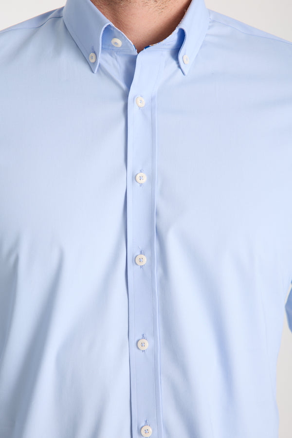 Leonardo Sport Poplin Stretch Man Shirt Light Blue