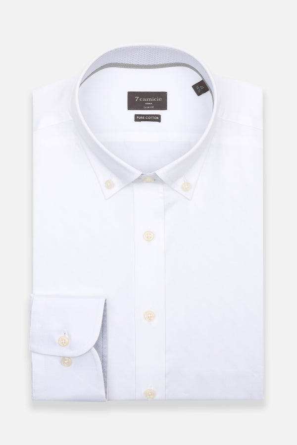 Chemise Homme Leonardo Sport Satin Blanc