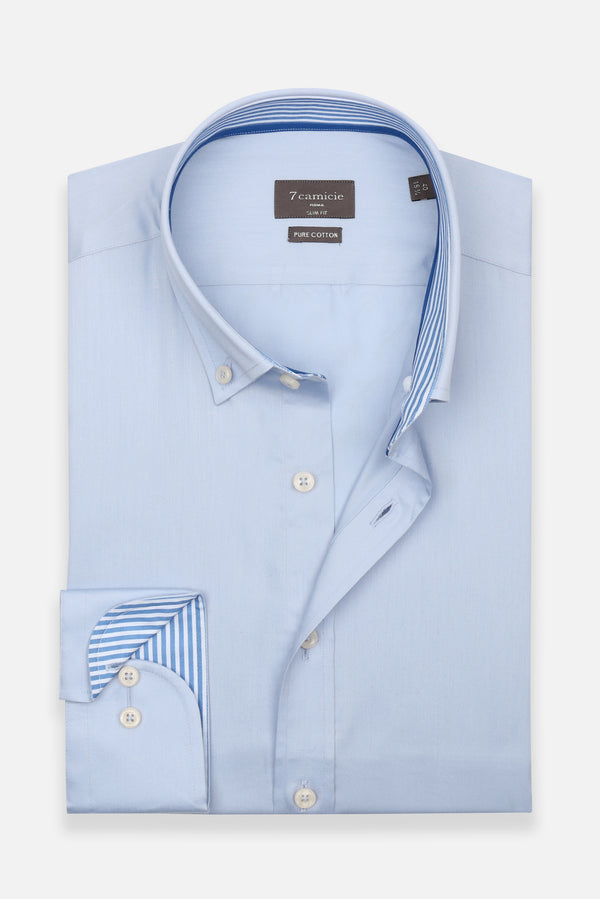 Chemise Homme Leonardo Sport Satin Bleu clair