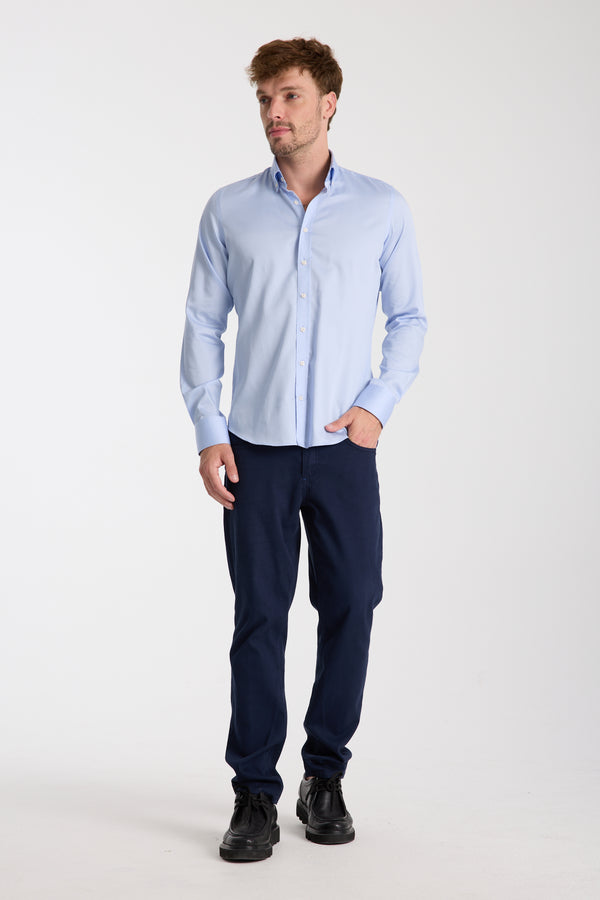 Chemise Homme Leonardo Sport Satin Bleu clair
