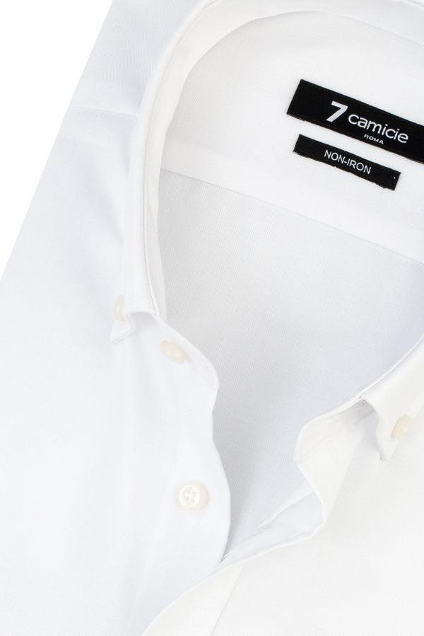 Camisa Hombre Leonardo Oxford Blanco Sin plancha