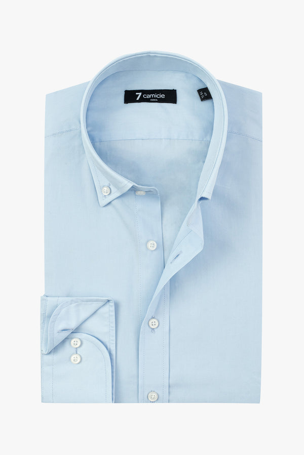 Chemise Homme Leonardo Popelin Bleu clair