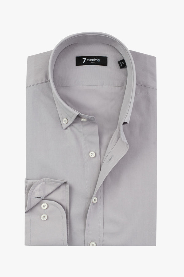 Camicia Uomo Leonardo Popelin Grigio