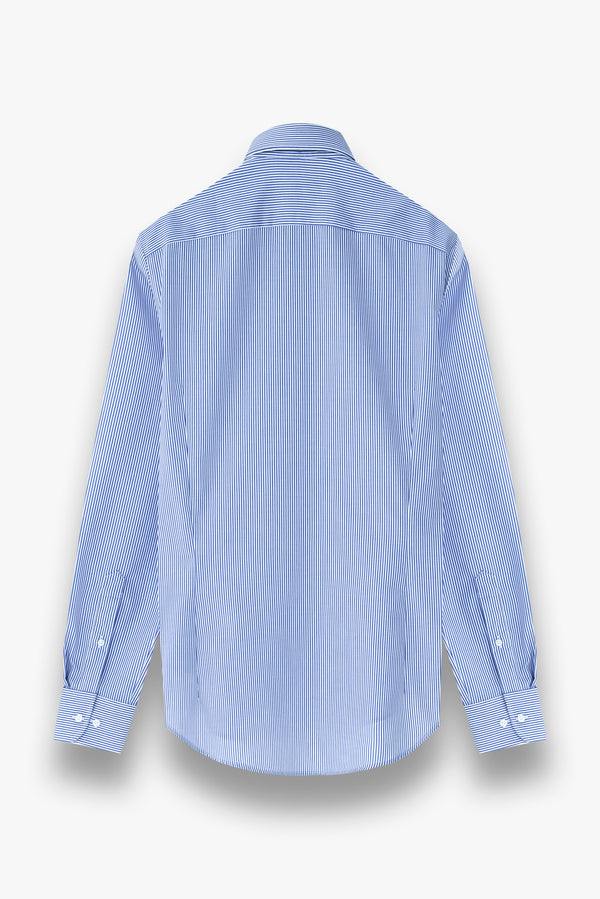 Leonardo Essentials Poplin Man Shirt Blue White Non Iron