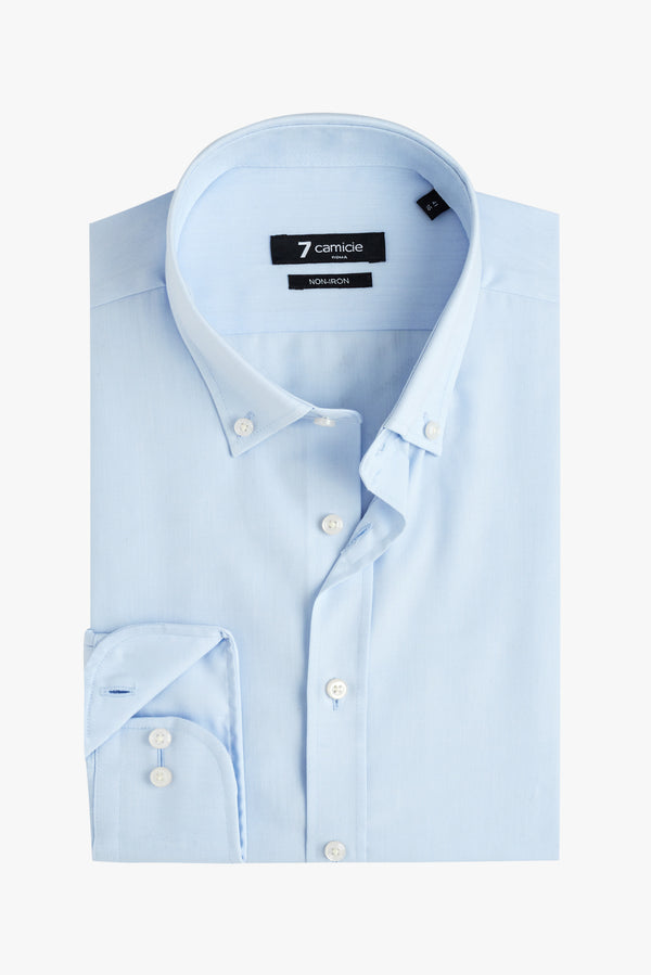 Leonardo Herren Hemd Twill Hellblau Buegelfreie