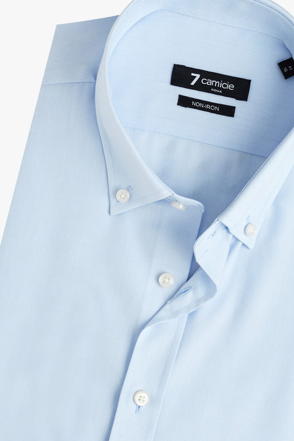 Leonardo Herren Hemd Twill Hellblau Buegelfreie