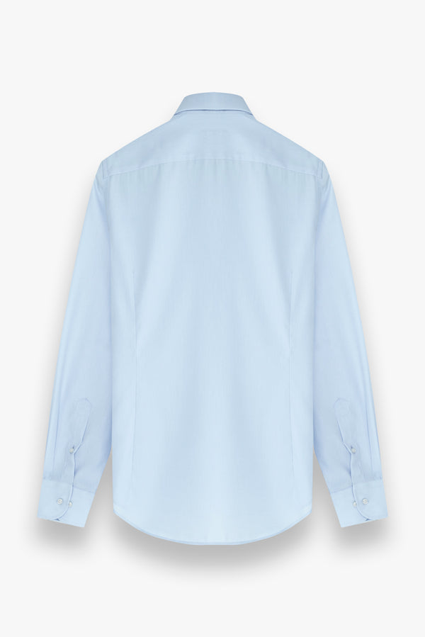 Leonardo Herren Hemd Twill Hellblau Buegelfreie