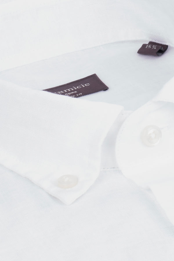Leonardo Essentials Linen Man Shirt White