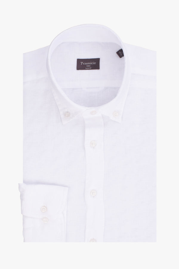 Leonardo Essentials Linen Man Shirt White