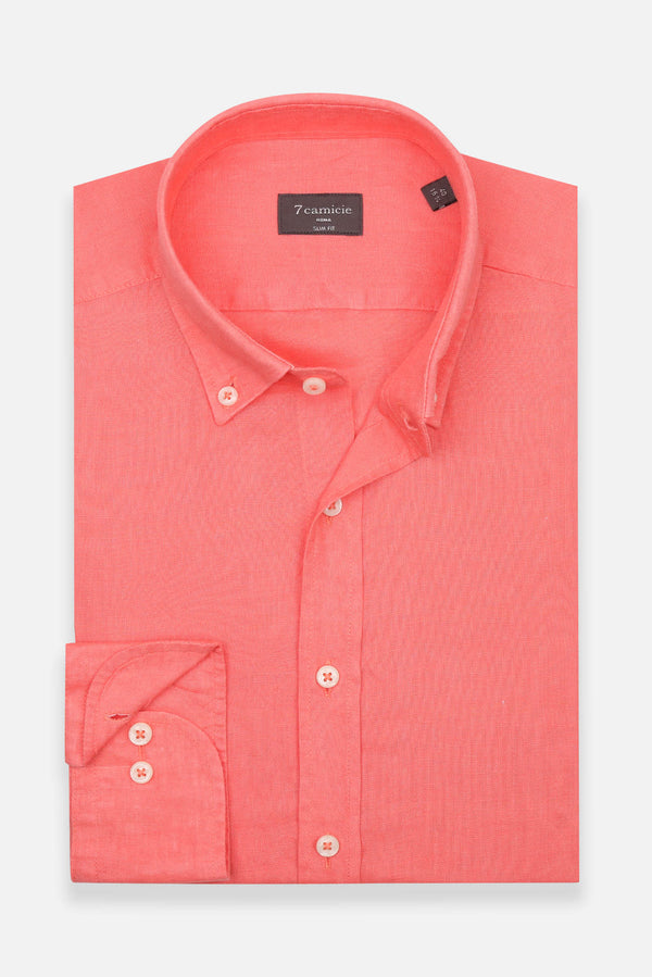 Camicia Uomo Leonardo Essential Lino Rosso