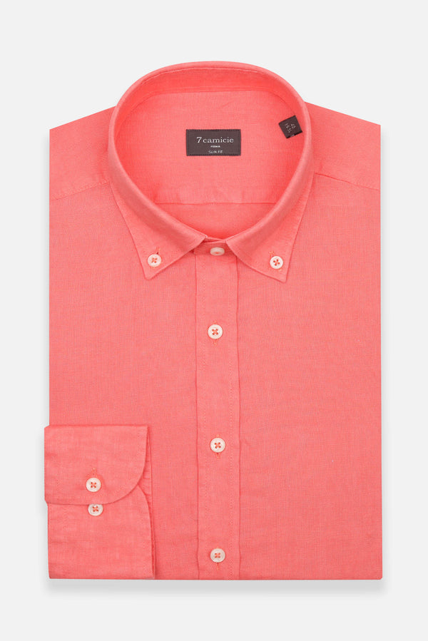 Camicia Uomo Leonardo Essential Lino Rosso