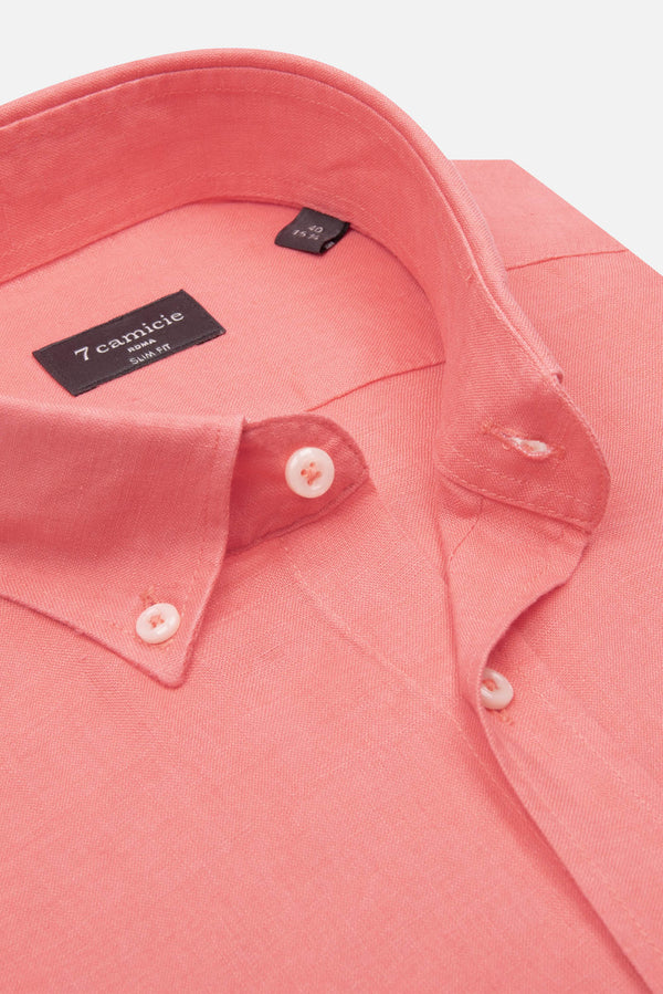 Camicia Uomo Leonardo Essential Lino Rosso