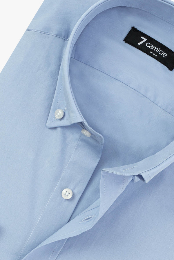 Leonardo Poplin Stretch Man Shirt Light Blue