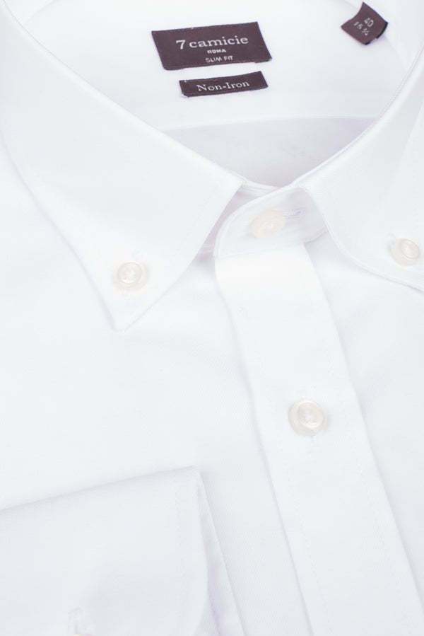 Camicia Uomo Leonardo Essential Twill Bianco No Stiro