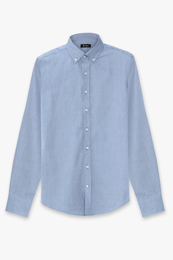 Leonardo Essential Herren Hemd Oxford Blau