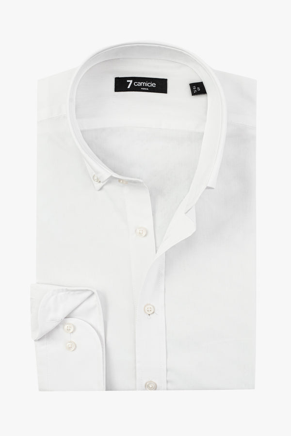 Camicia Uomo Leonardo Essential Popelin Stretch Bianco