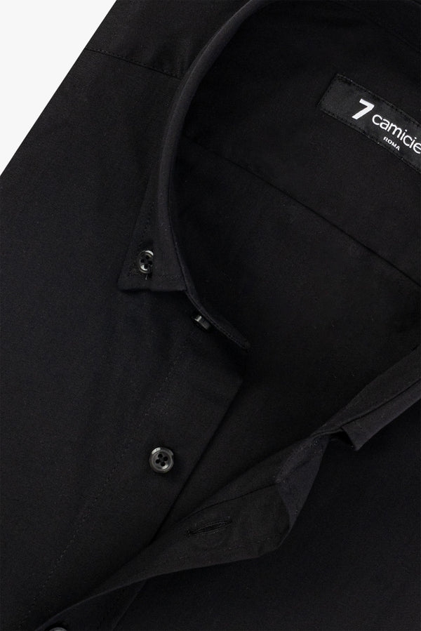 Leonardo Essential Herren Hemd Poplin Stretch Schwarz