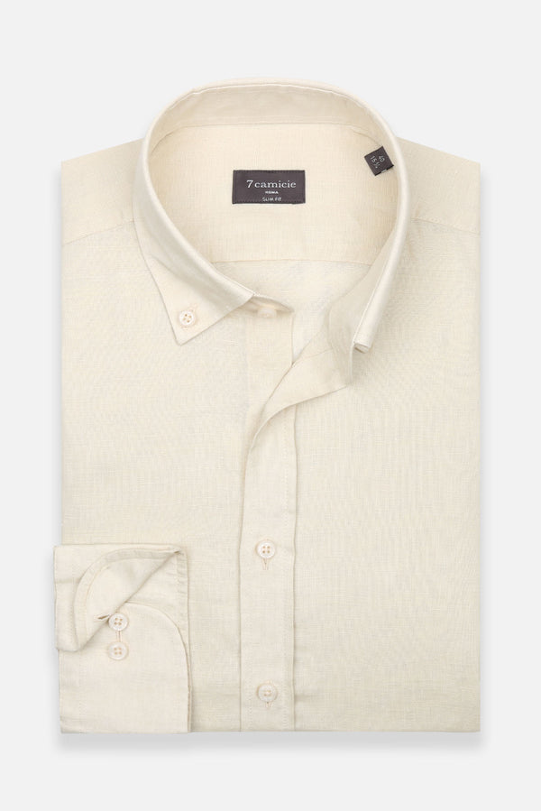 Leonardo Essentials Linen Man Shirt Beige