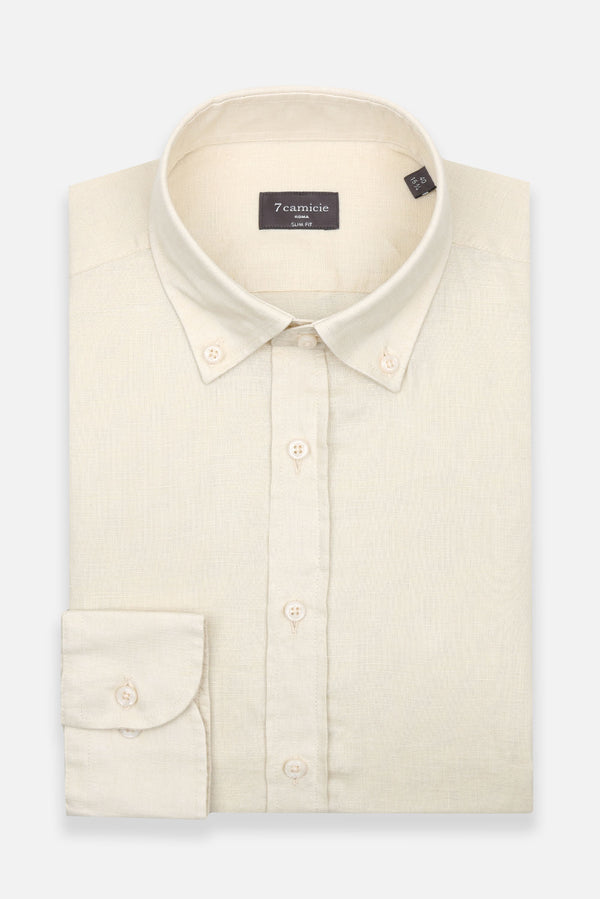 Leonardo Essentials Linen Man Shirt Beige