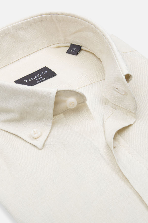 Leonardo Essentials Linen Man Shirt Beige