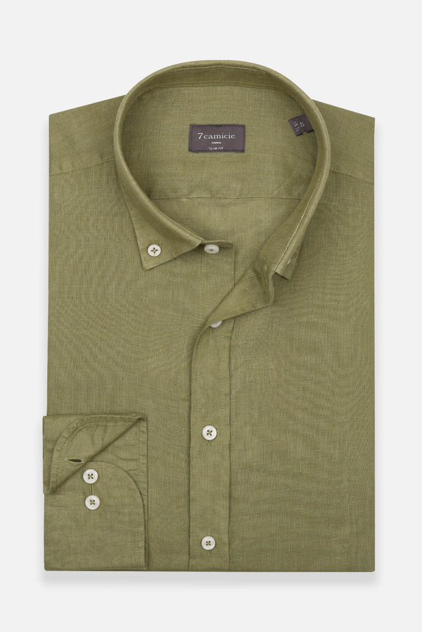 Chemise Homme Leonardo Essential Lin Vert