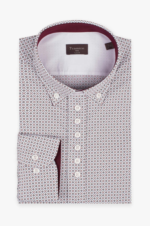 Camisa Hombre Donatello Iconic Popelin Blanco Verde