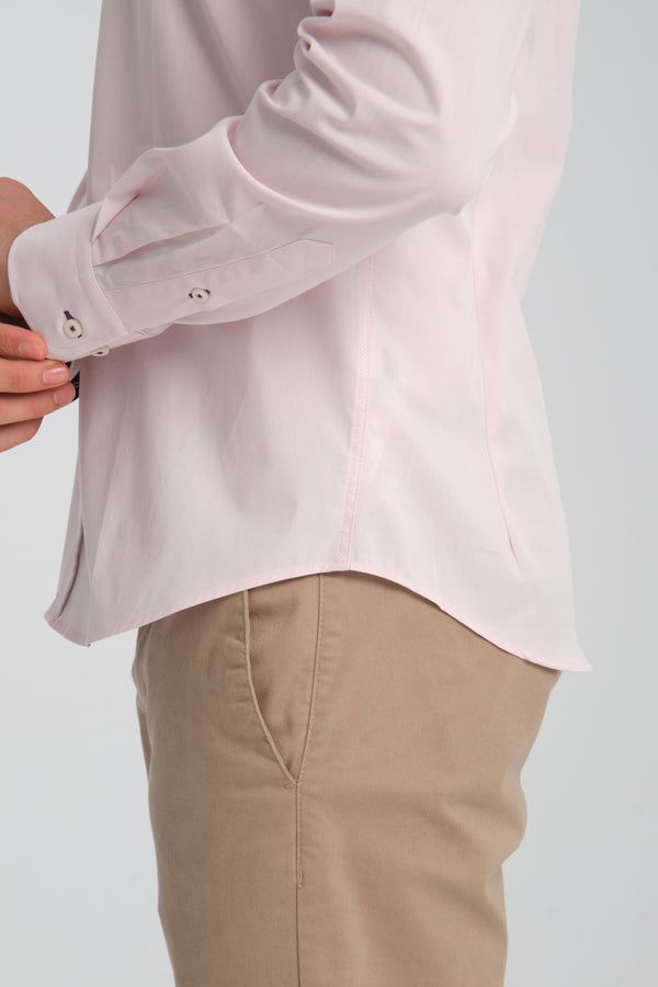 Camicia Uomo Donatello Sport Popelin Stretch Rosa