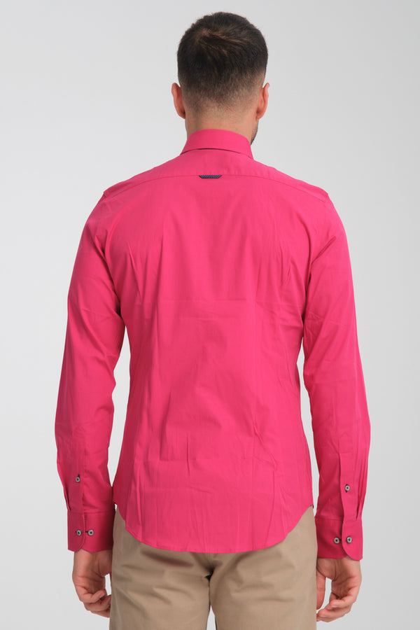 Donatello Sport Herren Hemd Poplin Stretch Rosa