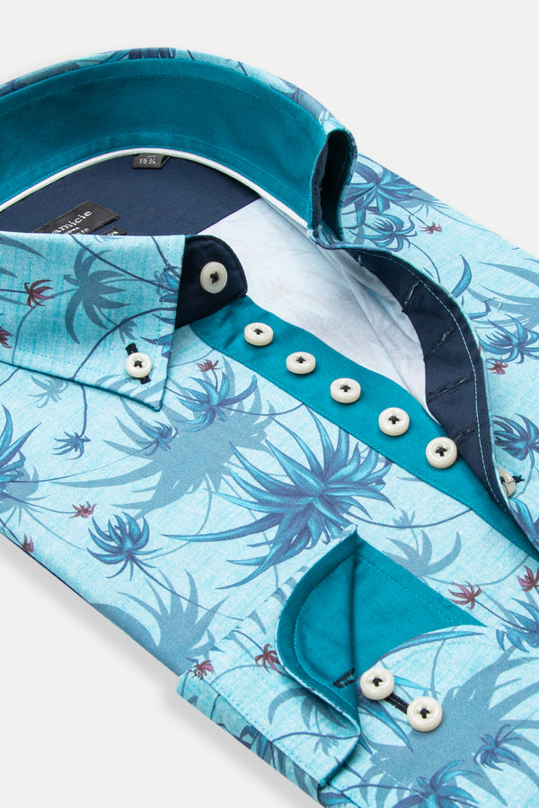 Chemise Homme Donatello Iconic Popelin Bleu clair Bleu