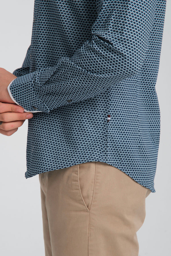 Camicia Uomo Iconic Twill Nero Bianco