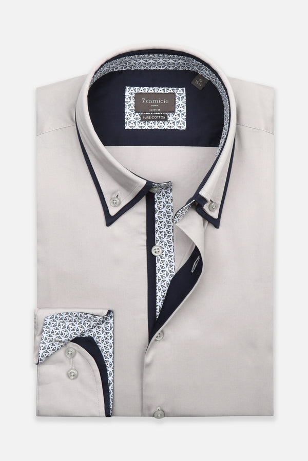 Marco Polo Iconic Satin Man Shirt Grey