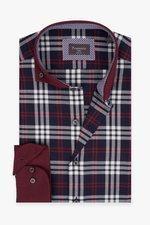 Camisa de Hombre de Cuadros Azul