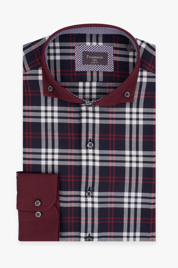 Camisa de Hombre de Cuadros Azul