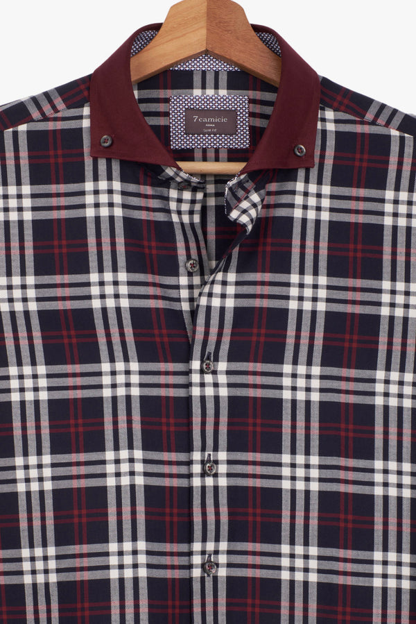 Camisa de Hombre de Cuadros Azul