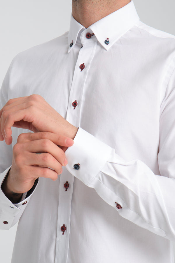 Chemise Homme Sport Oxford Blanc