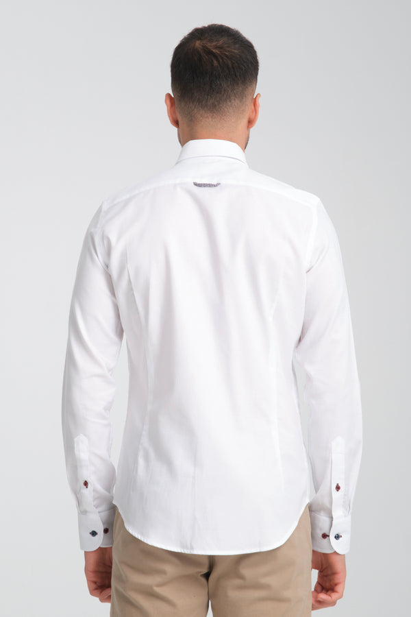 Chemise Homme Sport Oxford Blanc
