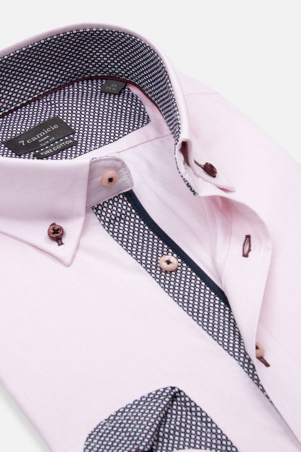 Camicia Uomo Sport Oxford Rosa