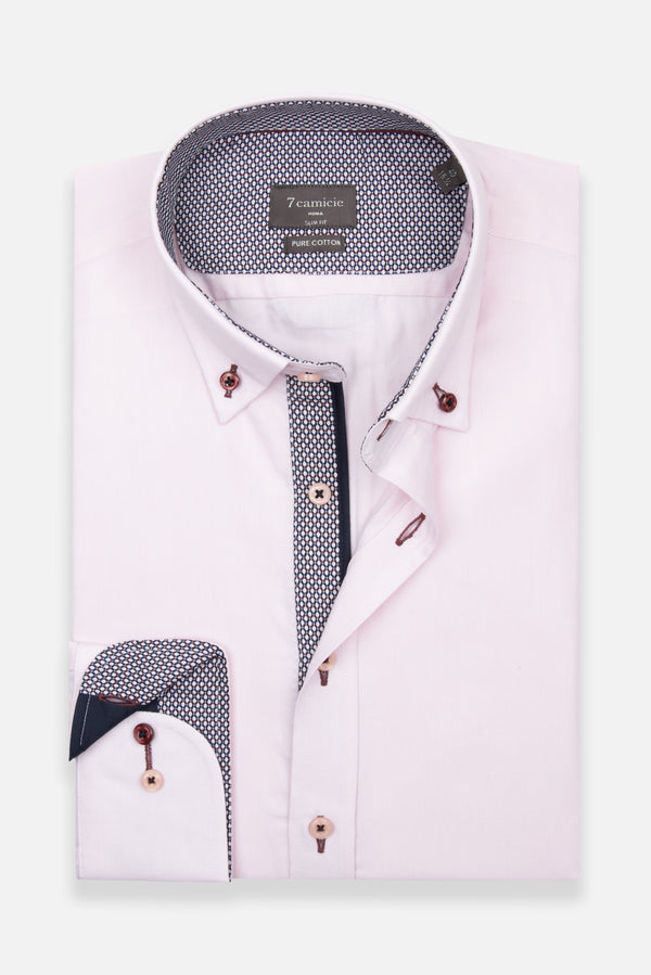 Camicia Uomo Sport Oxford Rosa