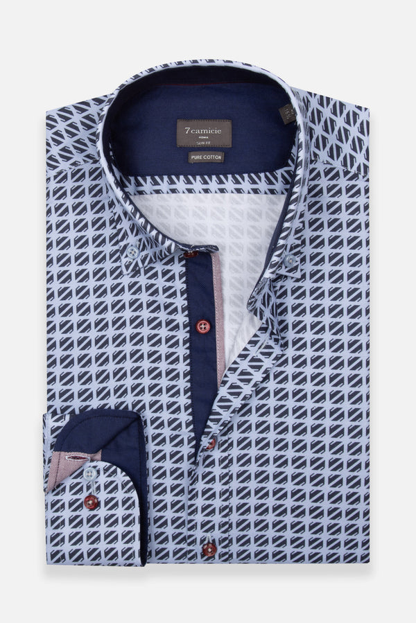 Sport Oxford Man Shirt Light Blue Blue
