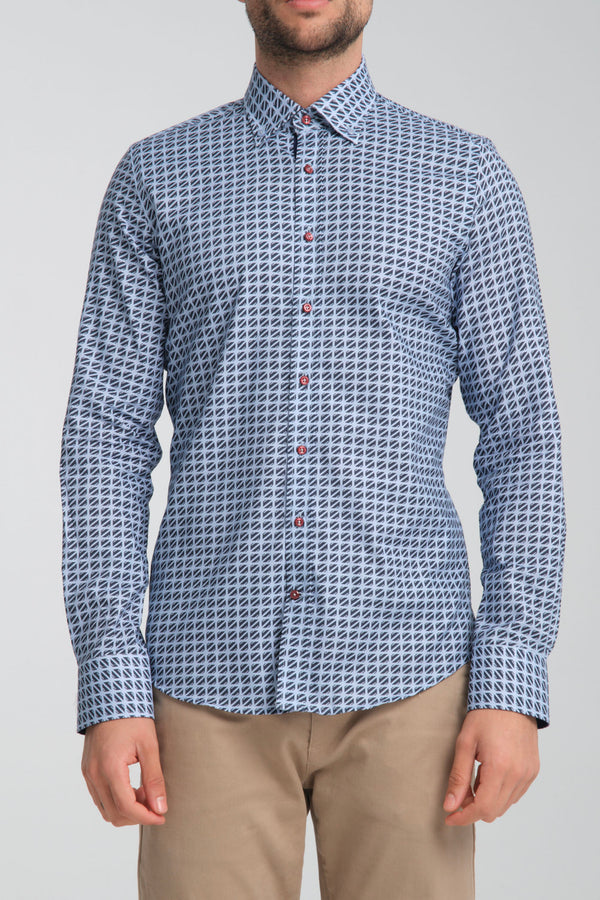 Sport Oxford Man Shirt Light Blue Blue