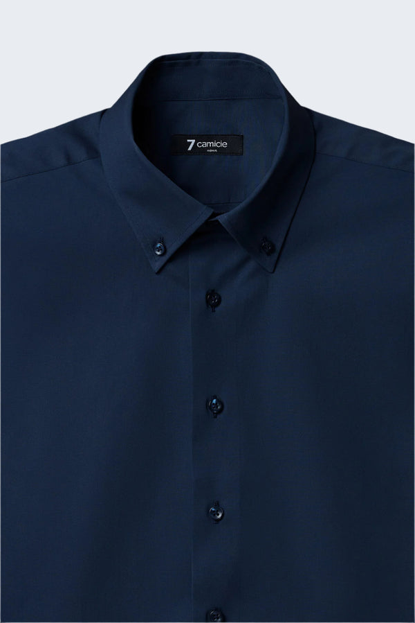 Chemise Homme Manche Courte Leonardo Sport Popelin Stretch Bleu