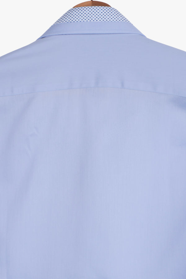 Francesco Iconic Herren Hemd Satin Hellblau