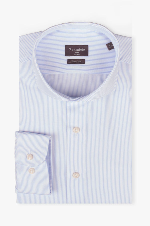 Camisa Hombre Firenze Essential Twill Blanco Negro Sin plancha