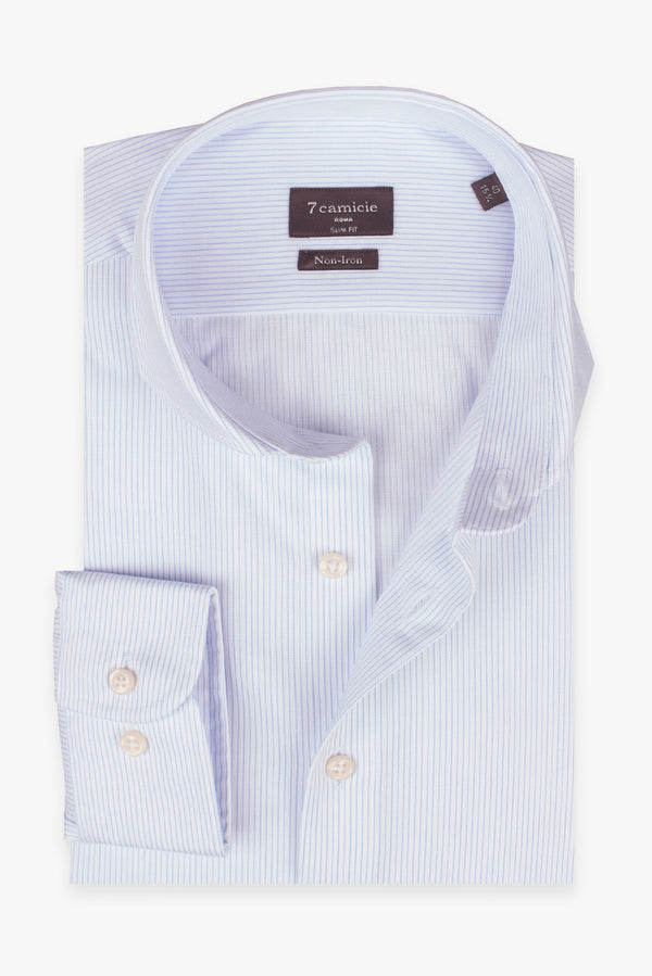 Camisa Hombre Firenze Essential Twill Blanco Negro Sin plancha