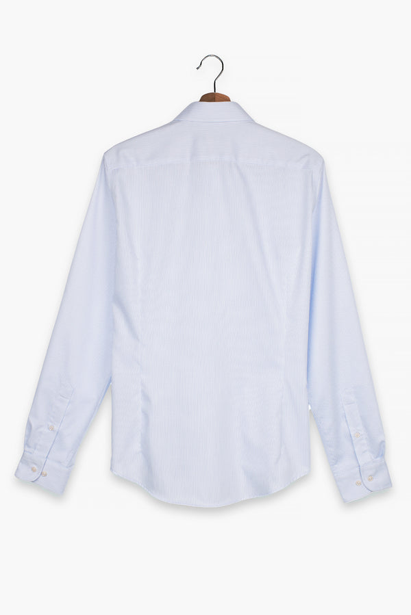 Camisa Hombre Firenze Essential Twill Blanco Negro Sin plancha