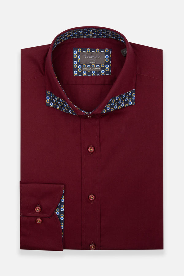 Chemise Homme Popelin Stretch Rouge