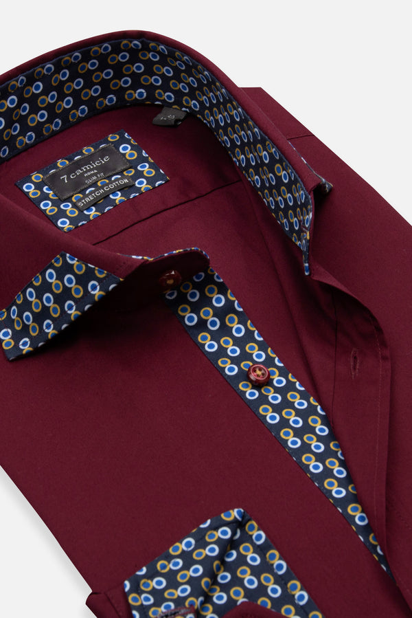Chemise Homme Popelin Stretch Rouge
